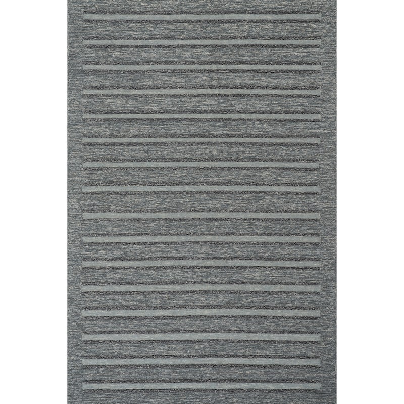 Nuloom Odette Marais Striped Wool Rug - 8' 6" x 11' 6" - Blue - Rectangle