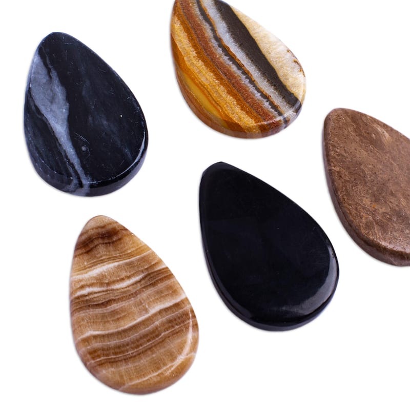 Novica Handmade Tranquility Drop Stress-Relieving Stones (Pair)