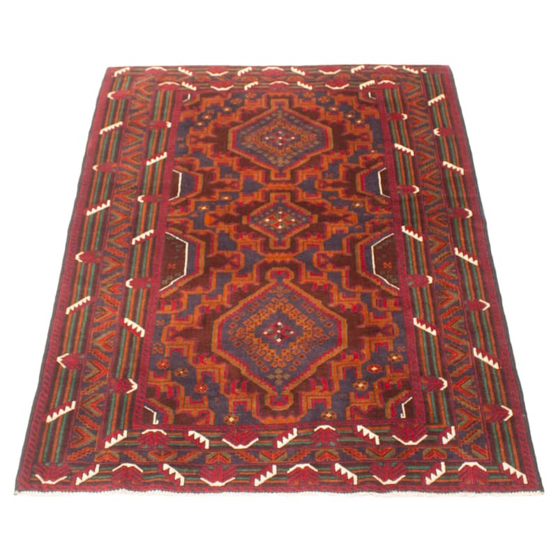 ECARPETGALLERY Hand-knotted Teimani Brown Wool Rug - 3'10 x 6'3
