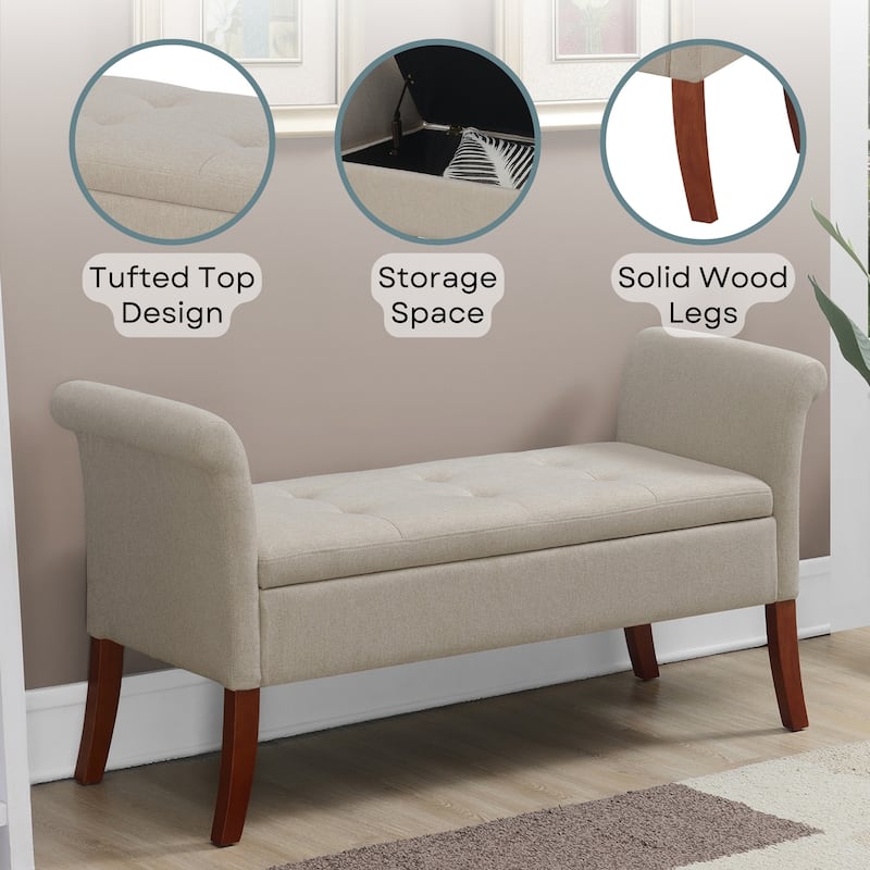 Convenience Concepts Designs4Comfort Garbo Entryway Storage Bench