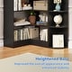 preview thumbnail 15 of 22, 6-Tier Corner Bookshelf, 71" H Freestanding L-Shaped Book Shelf with Baffle, Corner Open Display Shelf Bookcase