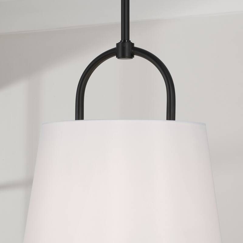 Brody 1-light Pendant w/ White Fabric Shade