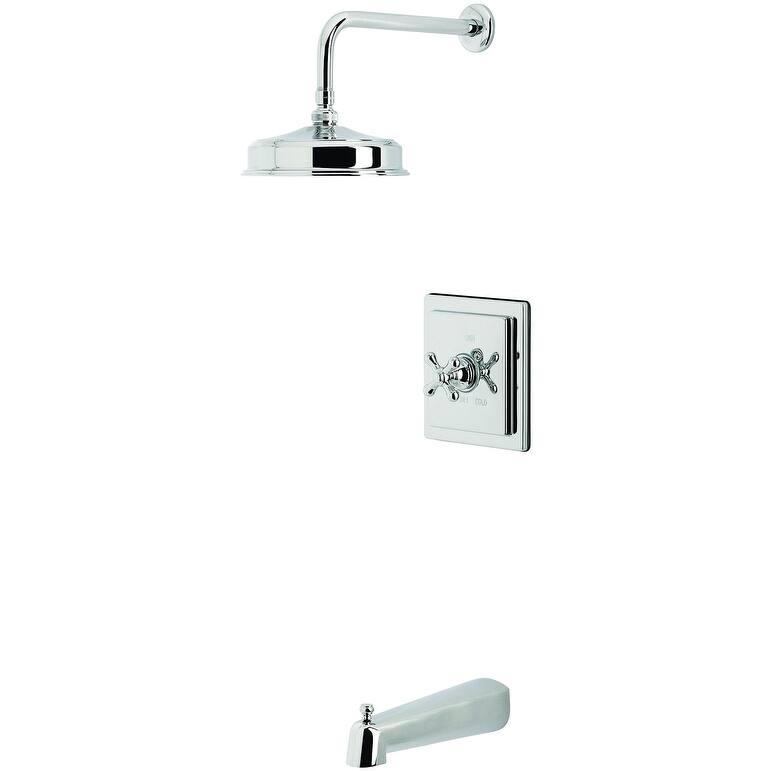 Kingston Brass KB589.AX Revival Tub and Shower Trim Package with 1.8 - Polished Chrome