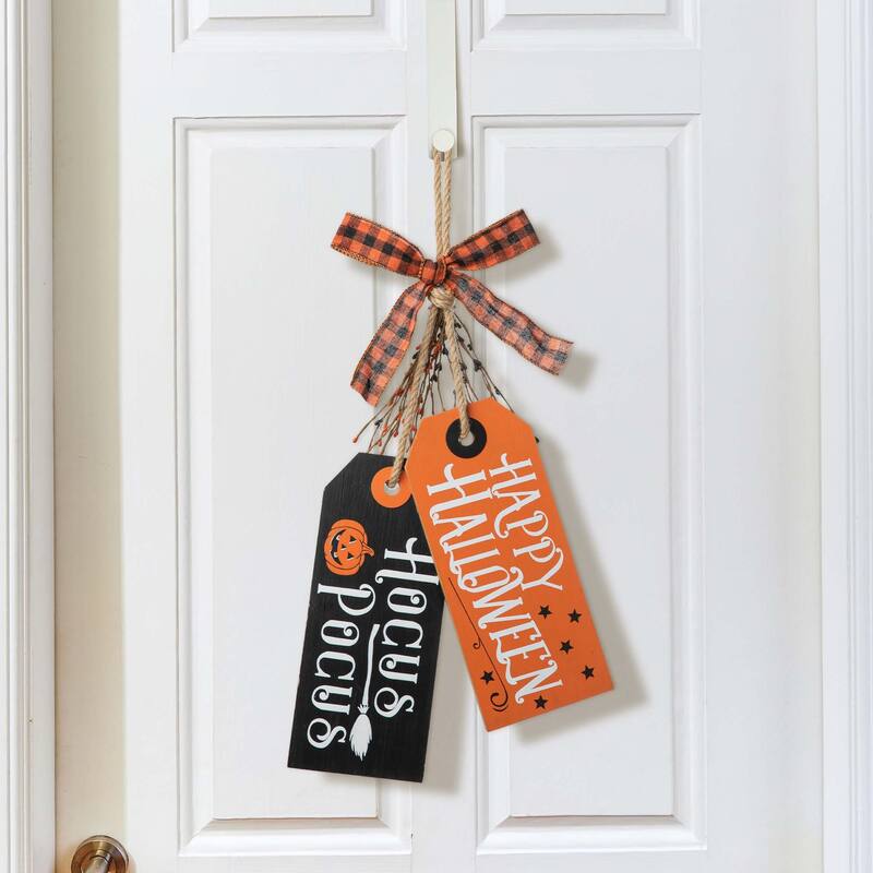 Glitzhome 24"H Wooden Valentine's Day/Patriotic/Americana/Easter Doorknob Hanging Decor