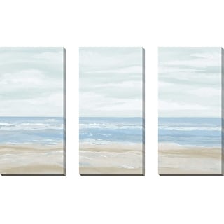 "The Sea" 3 Piece Set on Canvas - Bed Bath & Beyond - 37103679