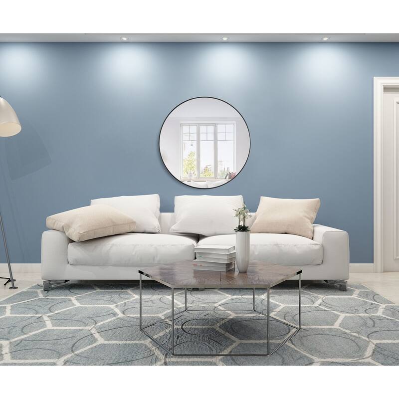 Elegant Lighting Eternity 42" Diameter Circular Beveled Metal Framed