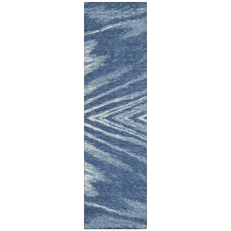 Machine Washable Indoor/ Outdoor Chantille Modern Chevron Rug