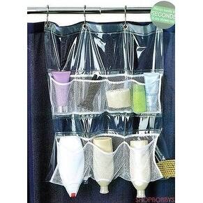 Shop Bath Bliss Shower Curtain Mount Mesh Pocket Shower Caddy With