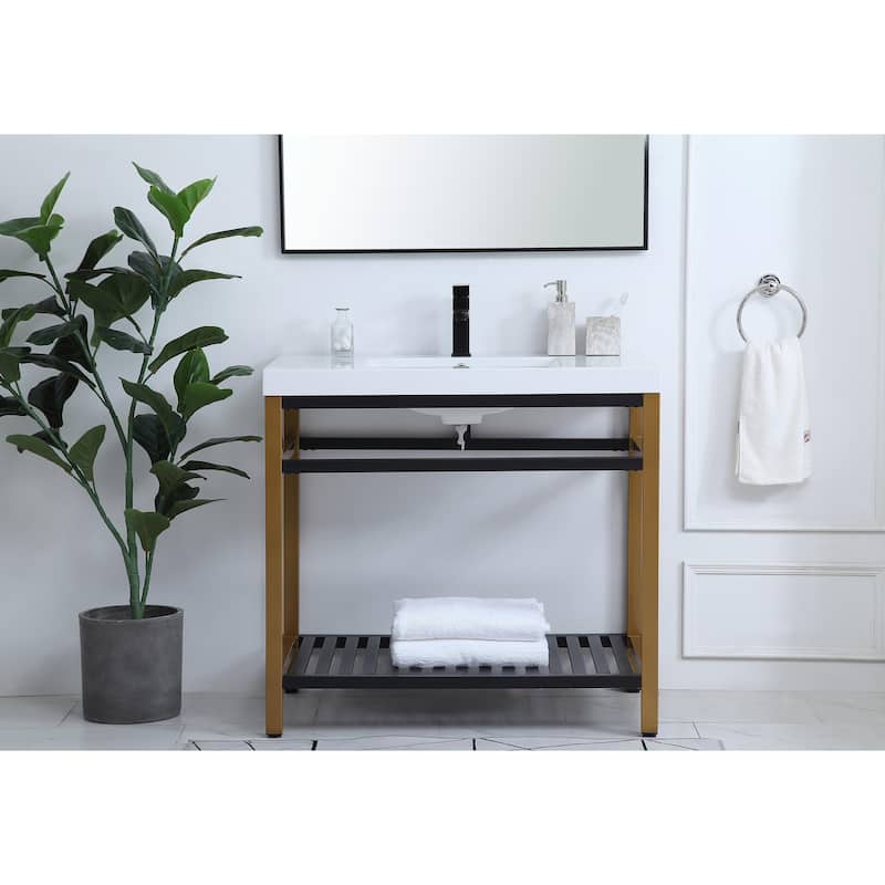 Orion 18 - 48 Inch Single Bathroom Vanity - 36 Inches - Golden Black