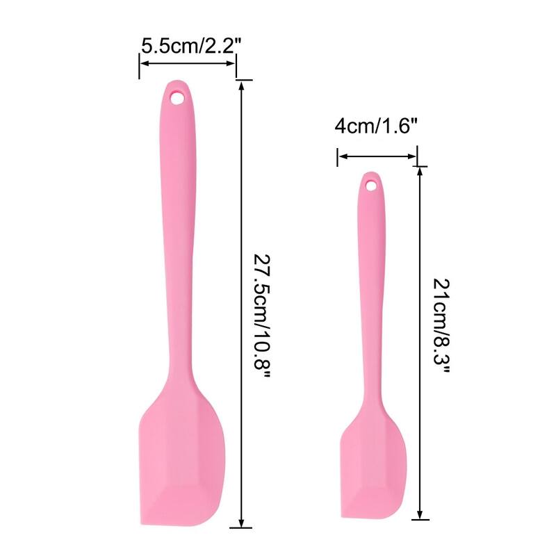 Silicone 2 Pcs Heat Resistant Rubber Turner Non Stick Spatula Set