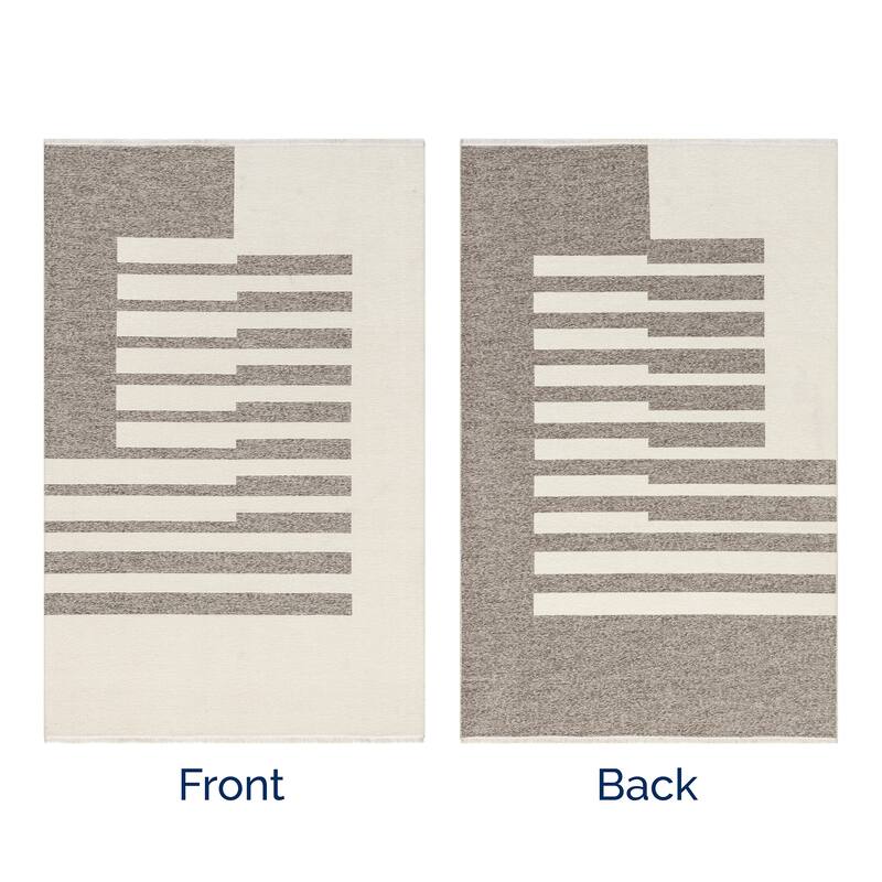 Nuloom Sofya SuperiorWash Abstract Striped Reversible Machine Washable Area Rug