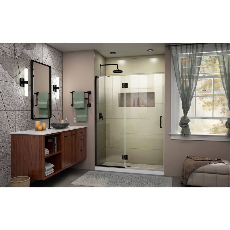 DreamLine Unidoor-X 53 in. W x 72 in. H Frameless Hinged Shower Door