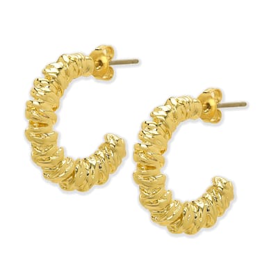 Victoria Townsend Gold Plated Twist Hoop Earrings