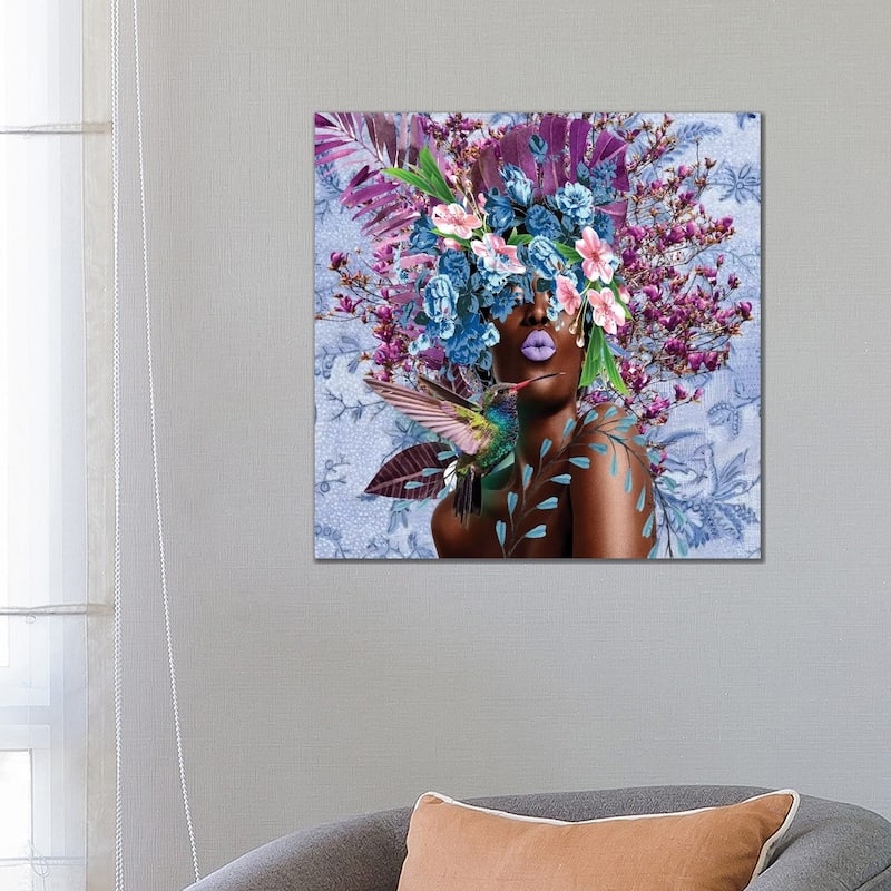 iCanvas "Women In Bloom - Purplicious" by Yvonne Coleman Burney Canvas Print - 26x26x1.5