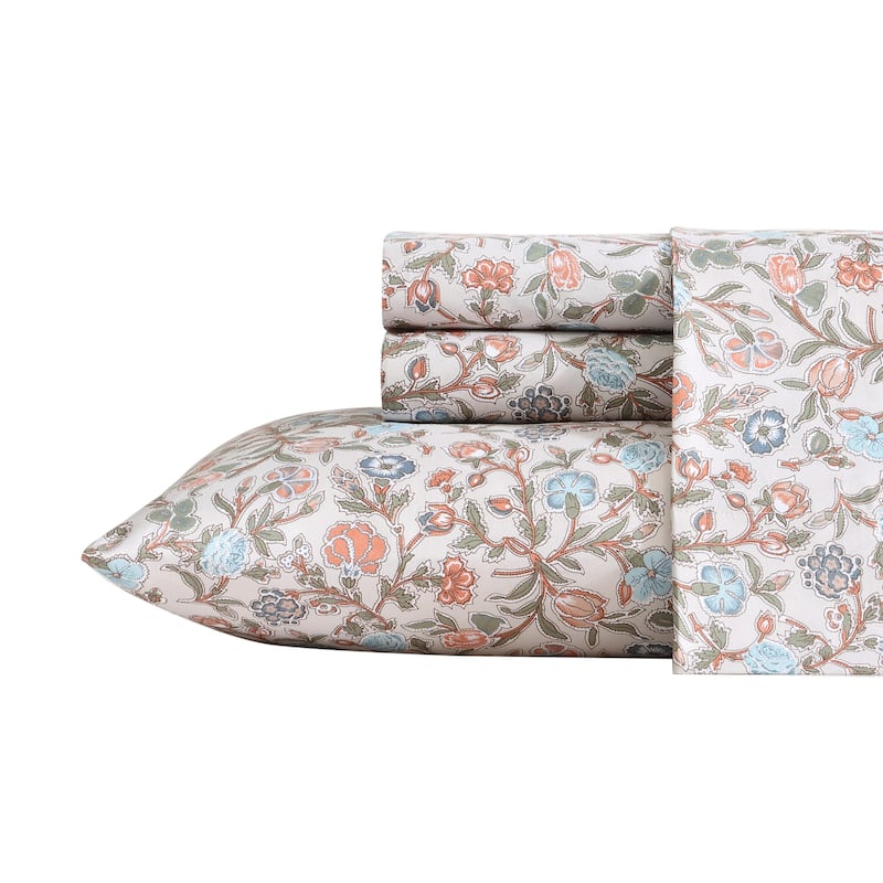 Wrangler Printed Novelty Sheet Sets - Westward Floral Beige - Queen