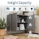 preview thumbnail 43 of 56, Clihome 2-Door Storage Media Accent Buffet Sideboard