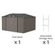 preview thumbnail 14 of 51, Patiowell 10' x 8'/10' x 10'Metal Outdoor Storage Shed with Goods Shelves/Floor Frame Garden Tool Shed for Backyard Garden