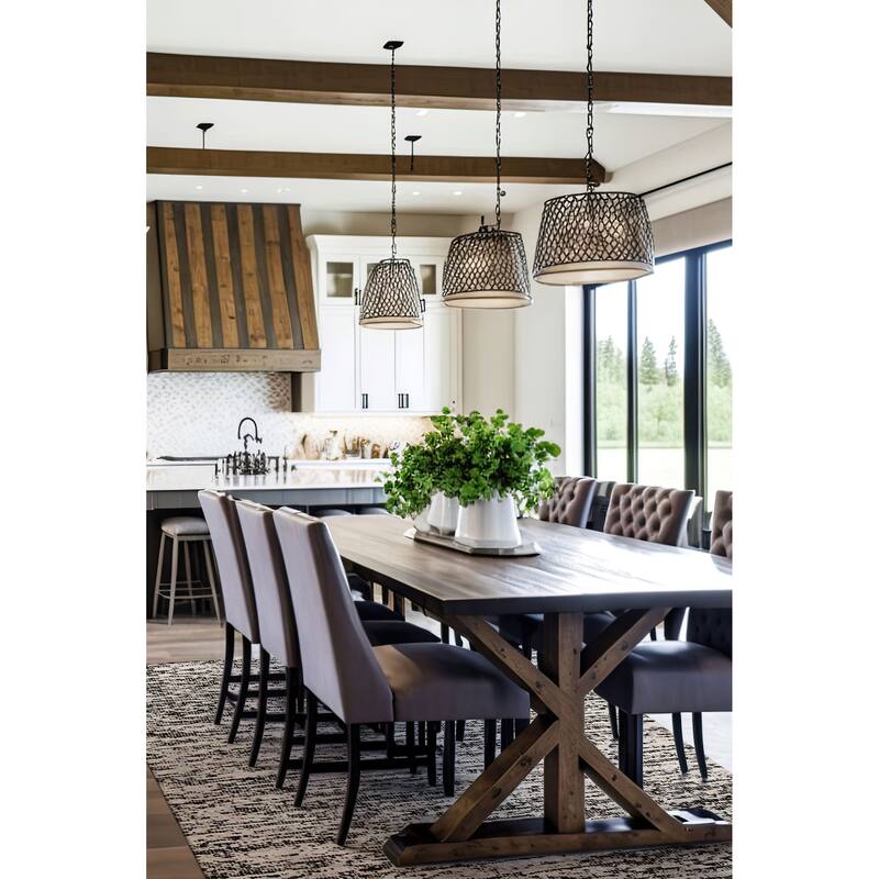 ECARPETGALLERY Braid weave Sienna Black Wool Rug - 6'1 x 9'0