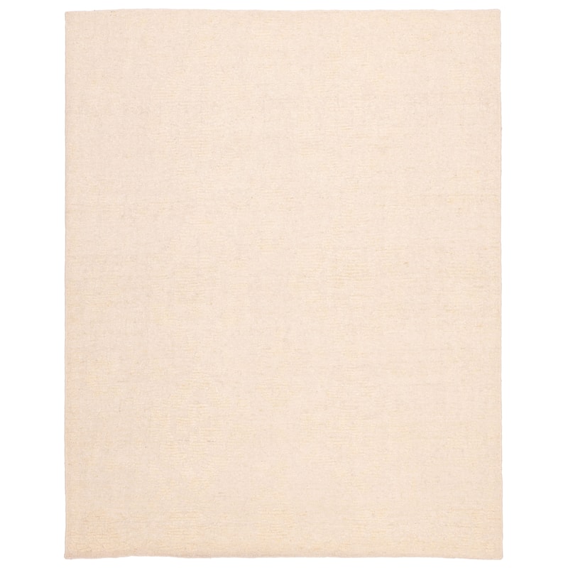 ECARPETGALLERY Hand-knotted Looma Cream Wool Rug - 8'0 x 10'1