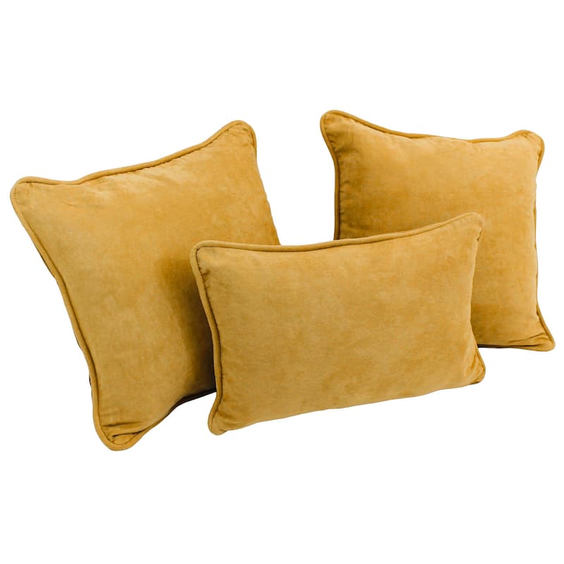 Blazing Needles Delaney 3-piece Indoor Throw Pillow Set - Lemon