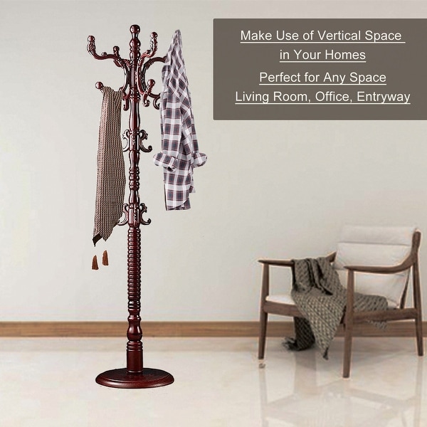 QUEST STD 140cm 板＆ビンディング＆ストック&ケース　4点セット Coat Rack Freestanding，Wooden Coat Rack Stand with 14 Hooks, for