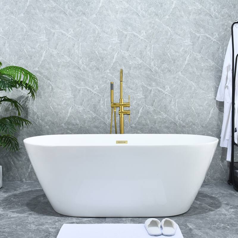Altair Assens Double Lever Handle Freestanding Floor Mounted Tub Filler with Handshower