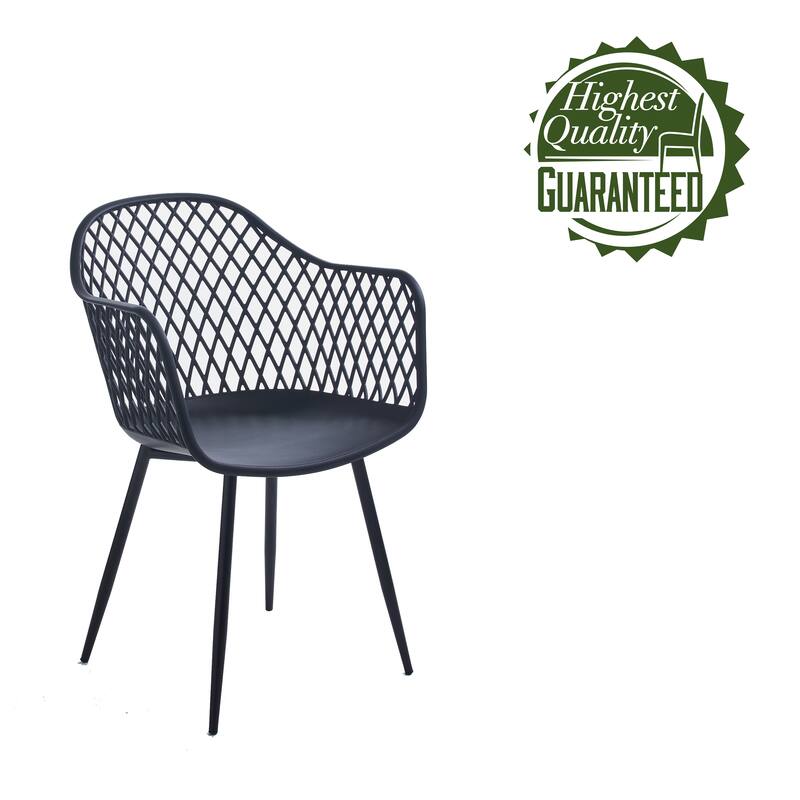 Porthos Home Mitt Hard Plastic Dining Chairs w/ Iron Legs (Set of 2)