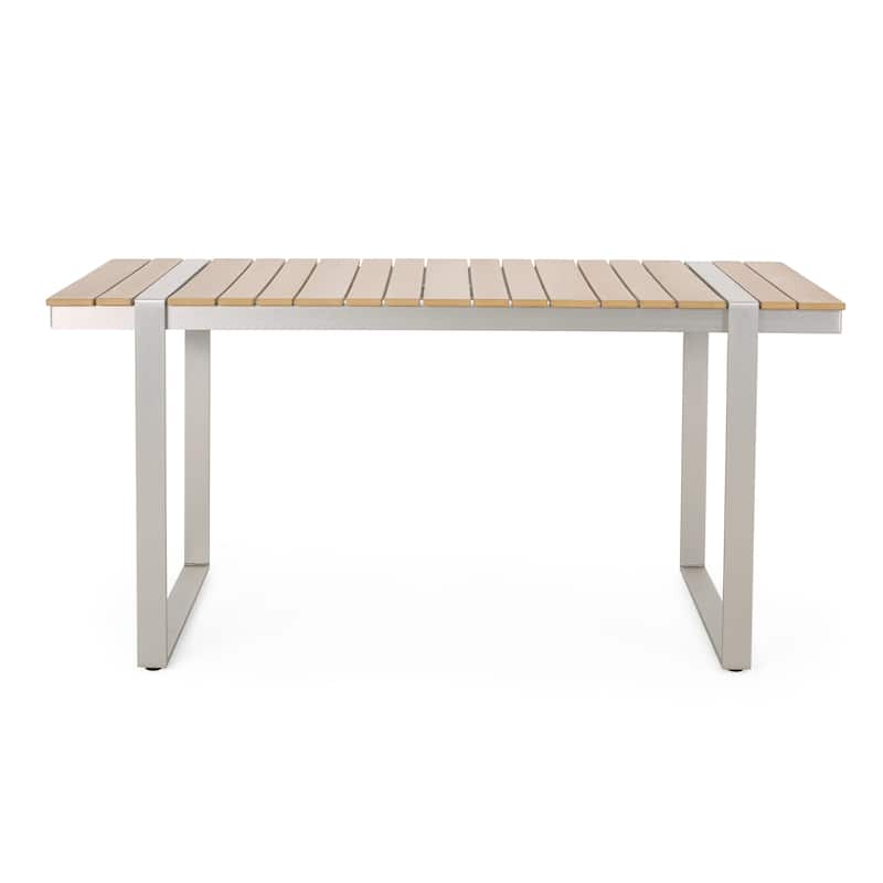 Cibola Outdoor Aluminum Dining Table by Christopher Knight Home - 62.75" W x 27.50" D x 30.00" H
