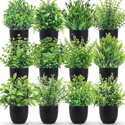 12 Pack Artificial Plants Small Faux Plants