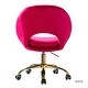 preview thumbnail 106 of 107, Savas Height Adjustable Swivel Velvet Task Chair with Gold Base