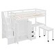 preview thumbnail 14 of 55, Twin Size Loft Bed with Stairs, Bookshelf, Drawers,Desk & Wardrobe