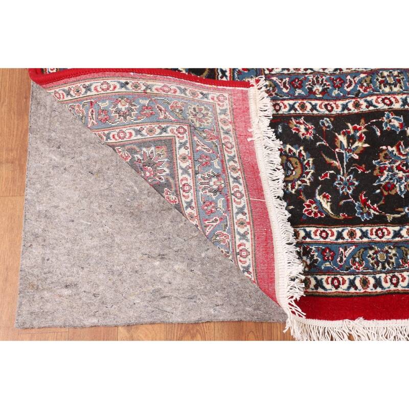 Traditional Floral Kashan Turkish Rug Machine-Made Red Carpet - 9'8" x 13'2"
