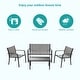 preview thumbnail 12 of 14, Bonosuki 4 Pieces Patio Furniture Sets Textilene Bistro Sets