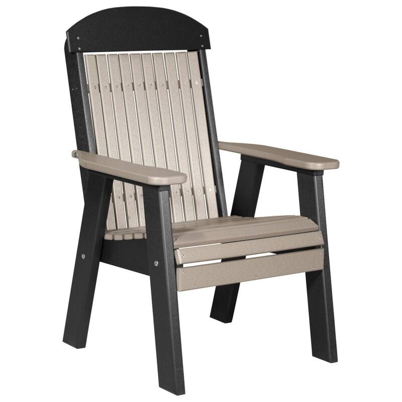 Poly Lumber Classic Bench - 2' - Weatherwood & Black