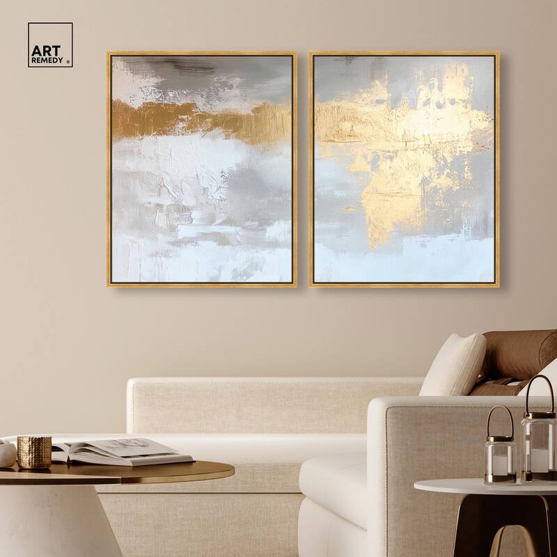 Golden Glaze I Canvas Set of 2 by Art Remedy