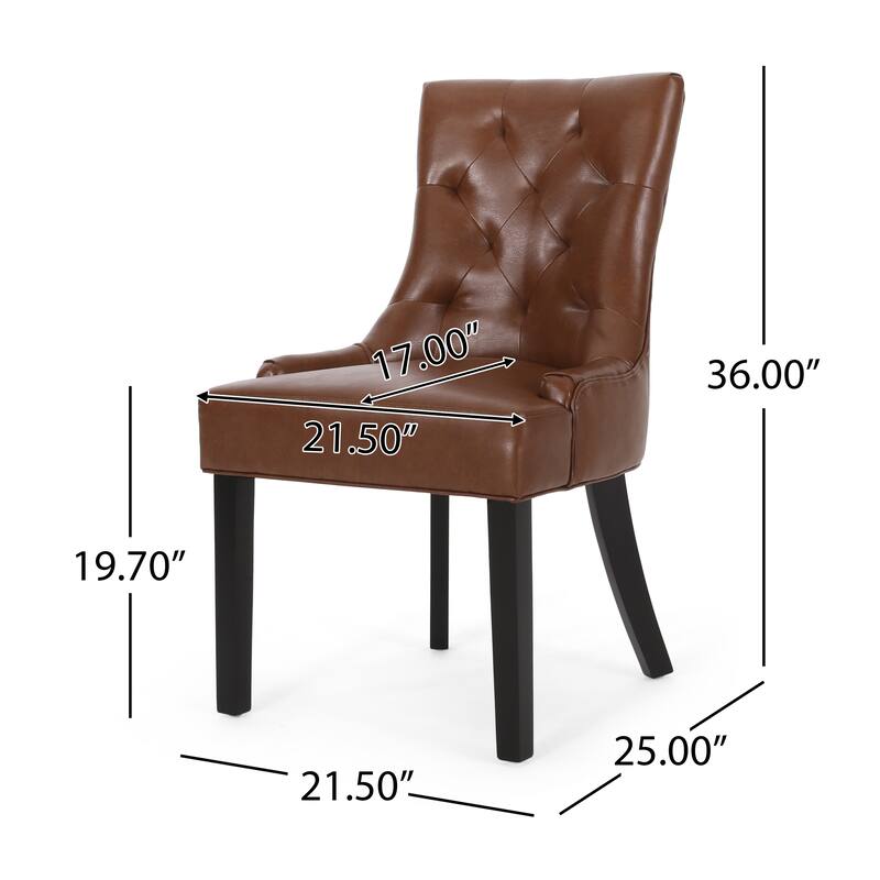 Tufted Diamond Stitching Dining Chairs of 2 Pack, Sloped Arms Dining Chairs, Modern Visitor Chair for Living Room Kitchen