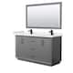 Option Dark Gray / White Cultured Marble Top / Matte