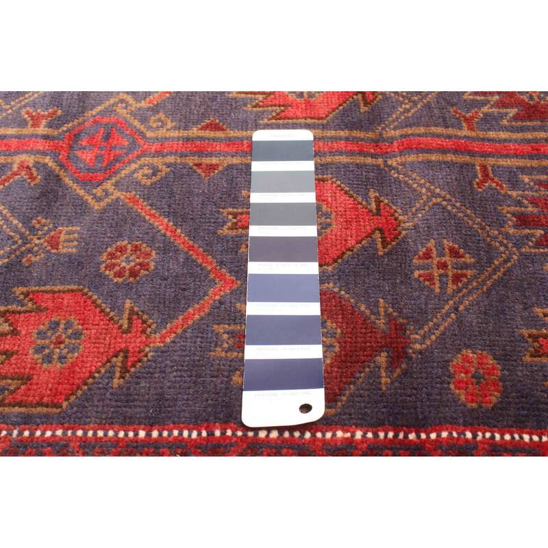 ECARPETGALLERY Hand-knotted Teimani Dark Navy Wool Rug - 2'7 x 4'10