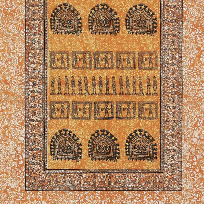 Cotton Royal Egyptian Kingdom Print Tablecloth Rectangle Green