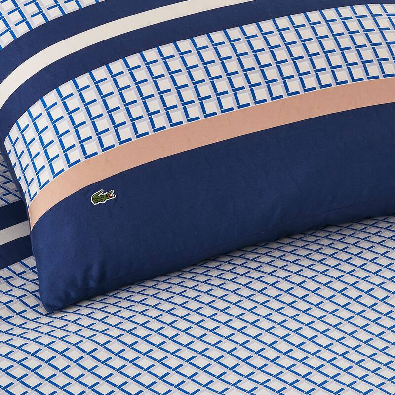Lacoste Micro Logo 3-Piece Cotton Comforter Set