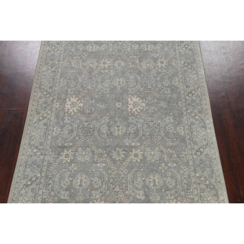 Geometric Ziegler Turkish Wool Area Rug Traditional Dining Room Carpet - 6'7" x 9'10"