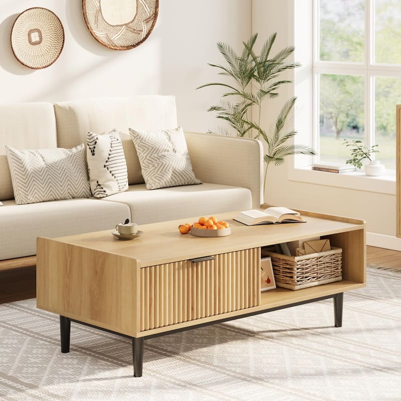 Center Table Fluted Coffee Table