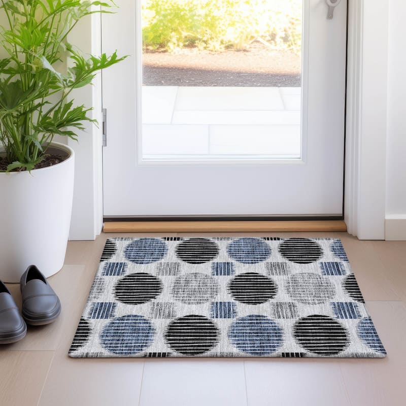 Premium Washable Super Soft Modern Pop Mayfield Rug - Gray - 1'8" x 2'6"