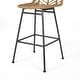 preview thumbnail 18 of 18, Sawtelle Outdoor Wicker Barstools (Set of 2) by Christopher Knight Home