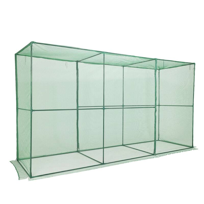 Aoodor 12' x 4' x 6' Crop Cage Plant Protection Netting Tent with Zipper