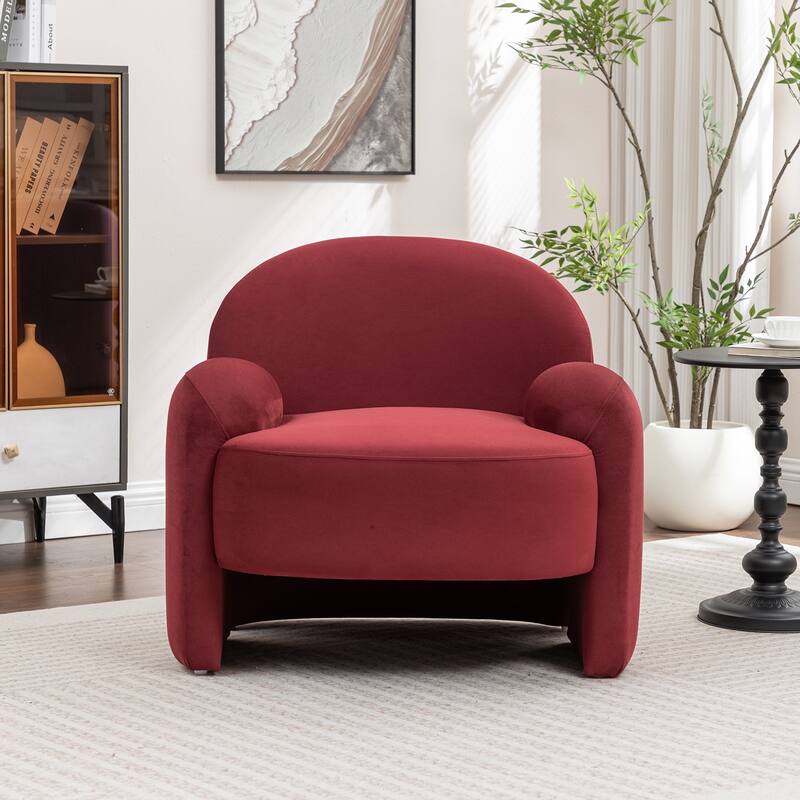 SEYNAR Modern Glam Velvet Thickened Seat Cushion Accent Chair