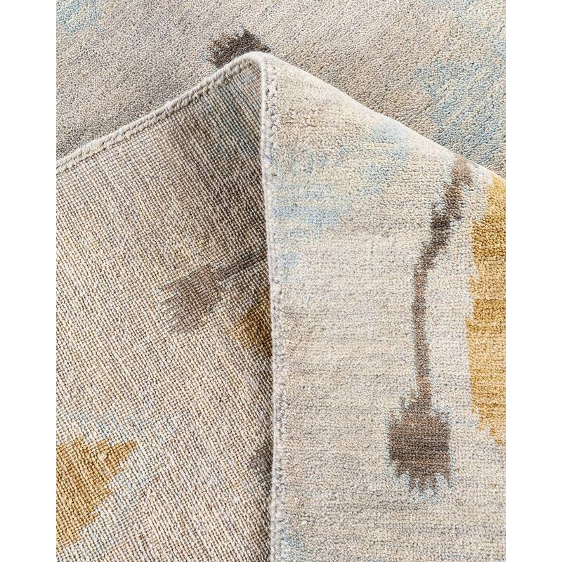 Ikat One-of-a-Kind Handmade Area Rug, Gray - 9' 2" x 12' 4"