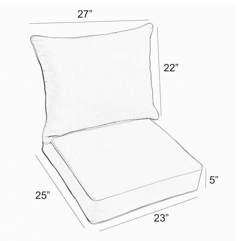 Sunbrella Range Dune Indoor/ Outdoor Chair Cushion Set