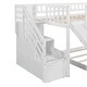 preview thumbnail 7 of 7, Twin over Twin White Bunk Bed with Stairway, Two Drawers and Slide