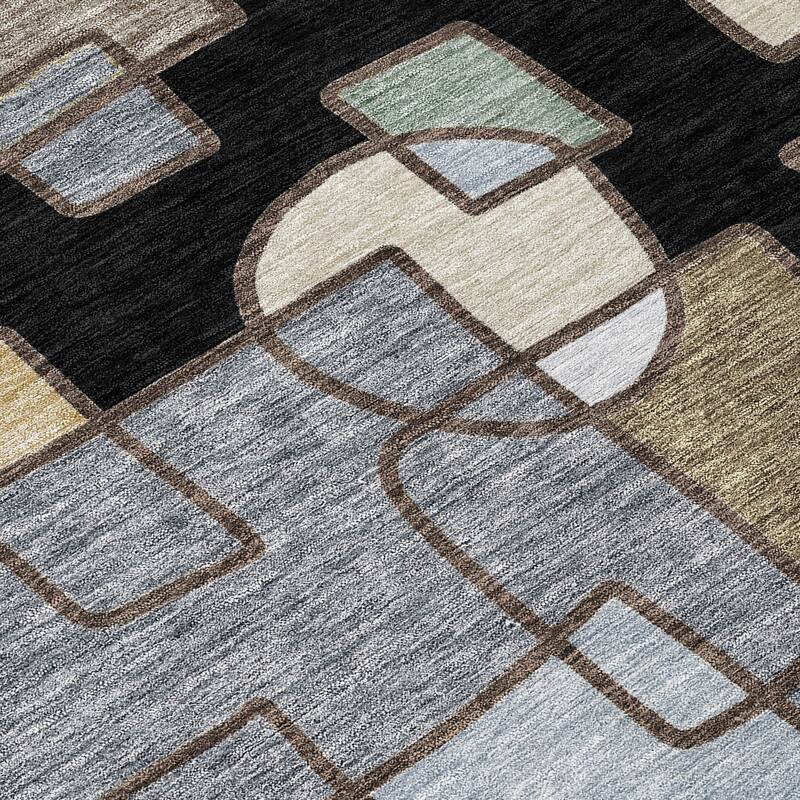 Machine Washable Indoor/ Outdoor Contemporary Prenner Chantille Rug